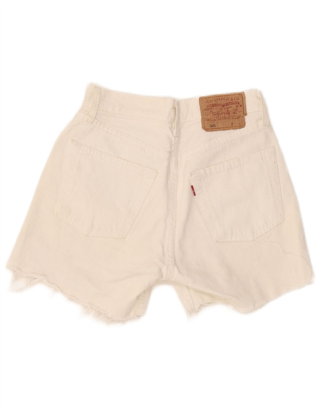 Shorts jeans feminino Levi's 501 W27 pequeno branco