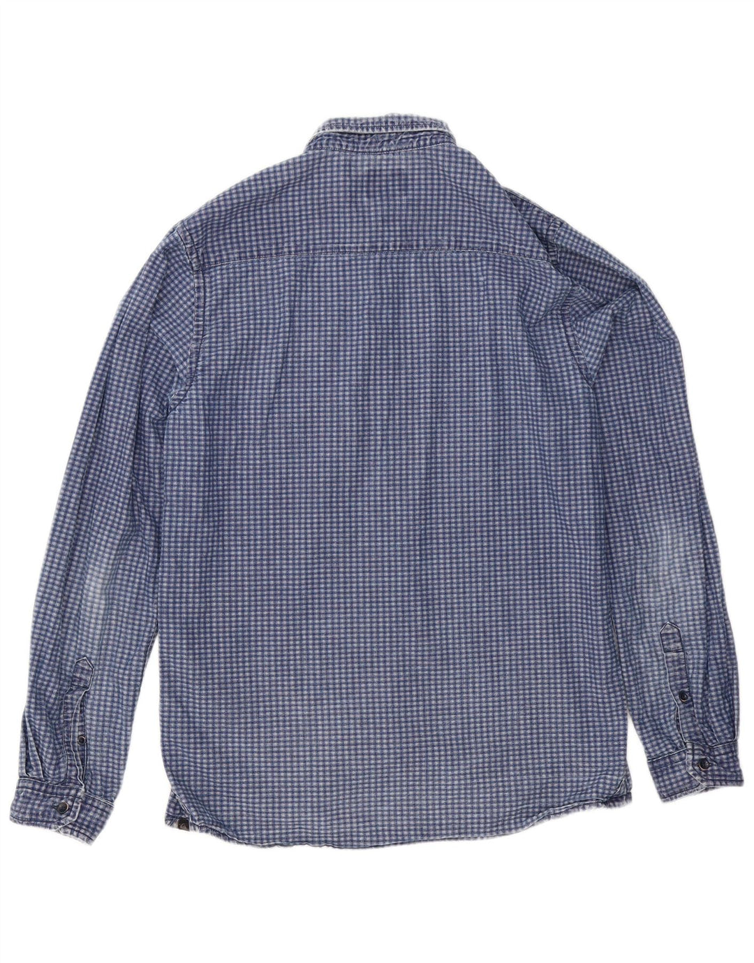 Camisa masculina Quiksilver Slim Fit médio algodão xadrez azul marinho