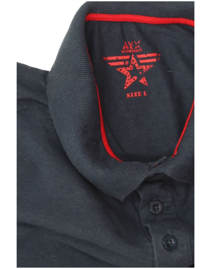 Camisa polo masculina Avirex grande azul marinho