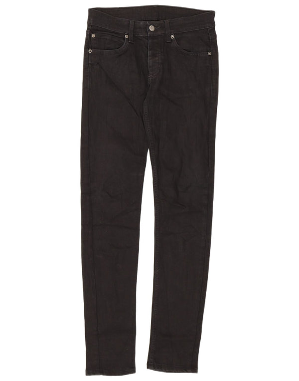 Calça jeans skinny feminina barata segunda-feira de cintura baixa W29 L32 algodão preto
