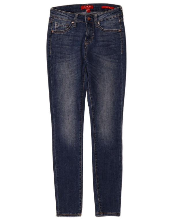 Guess Jeans skinny feminino de cintura média W24 L29 algodão azul marinho