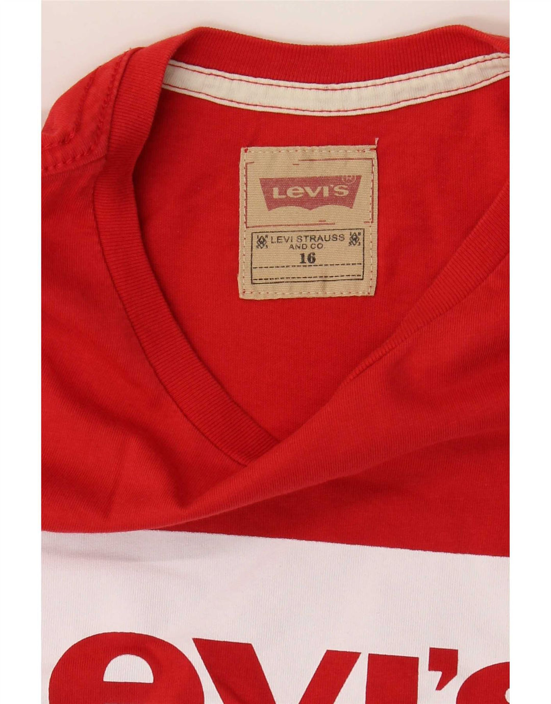 Top Levi's Boys Graphic T-Shirt 15-16 Anos Vermelho