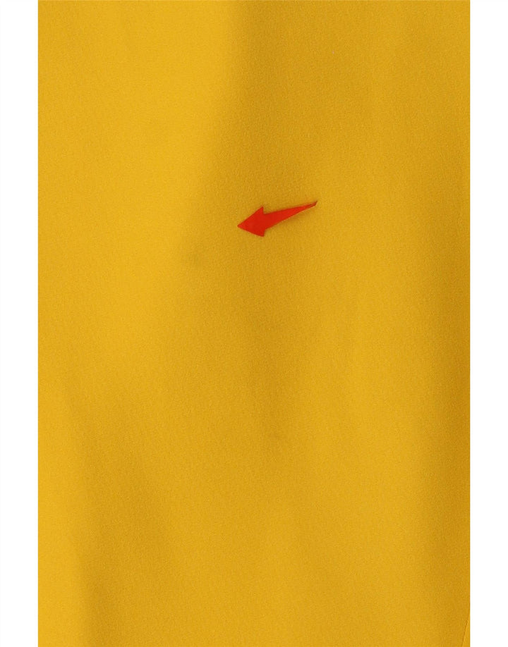 Jaqueta blazer feminina vintage com 3 botões Reino Unido 14 bloco colorido amarelo médio