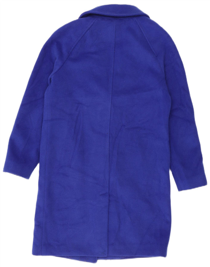 Sobretudo feminino Marks & Spencer grande tamanho UK 8 poliéster azul pequeno