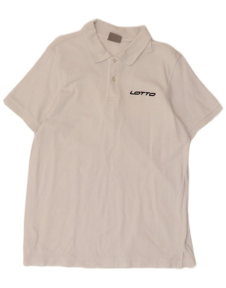 Camisa polo masculina Lotto grande branca