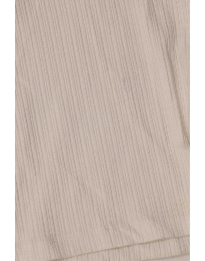 Zara Top curto feminino manga 3/4 Reino Unido 8 pequeno branco