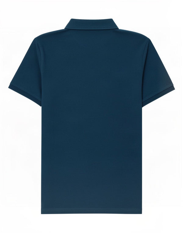 Camisa polo masculina Lyle & Scott grande algodão azul