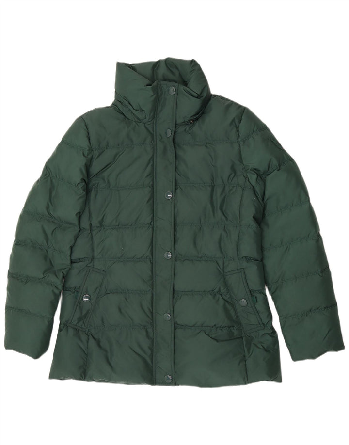 Jaqueta acolchoada com capuz feminina Tommy Hilfiger UK 18 XL verde poliéster