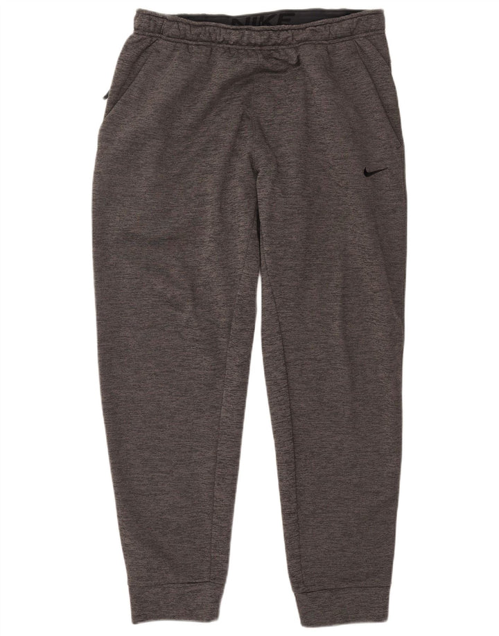 Fato de treino completo com capuz Nike Therma-Fit masculino grande poliéster manchado cinza