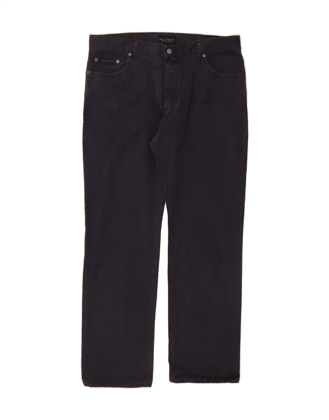 GANT Mens Straight Casual Trousers W29 L35 Black Cotton Vintage Gant and Second-Hand Gant from Messina Hembry 