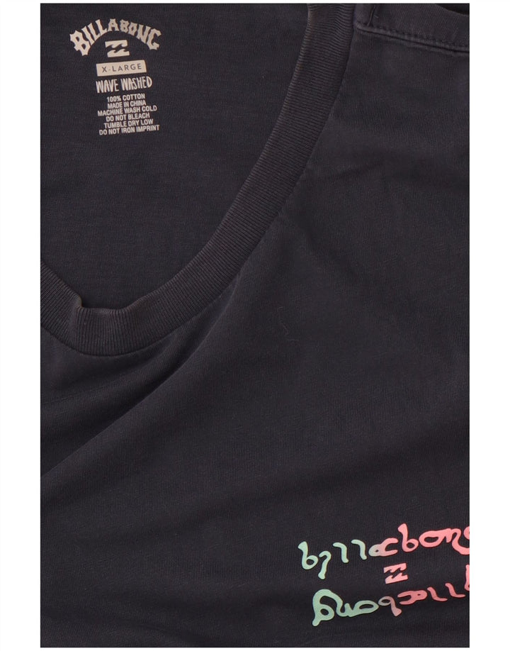 Camiseta gráfica masculina BILLABONG Top XL algodão azul marinho