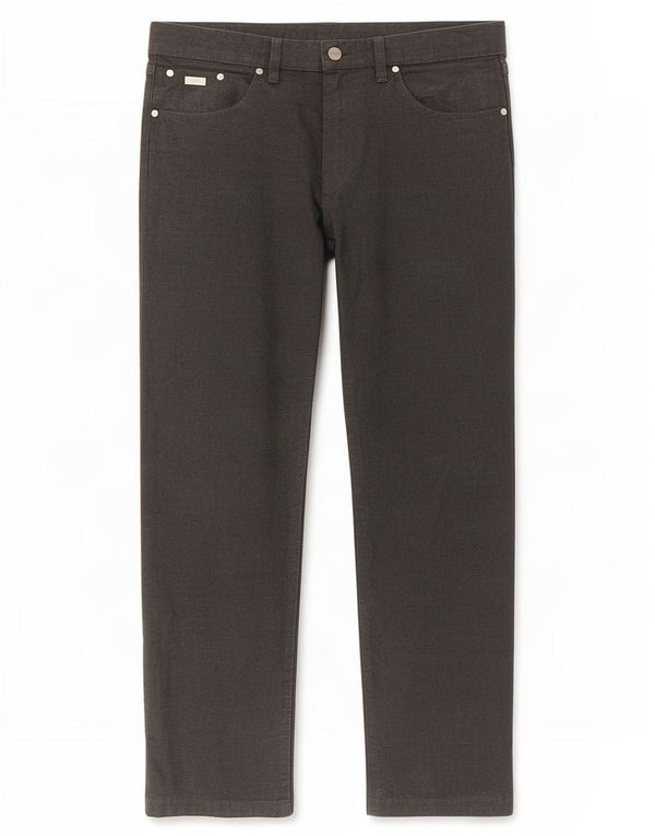 Calça casual reta masculina Hugo Boss W34 L30 algodão cinza