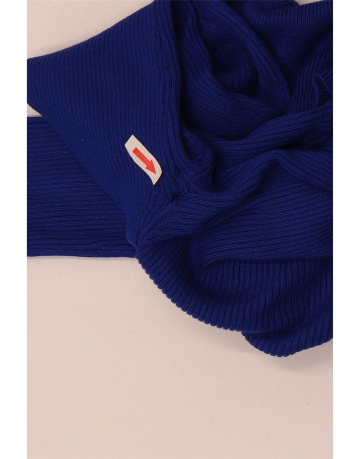 Vestido maxi feminino Zara manga comprida Reino Unido 12 viscose azul médio