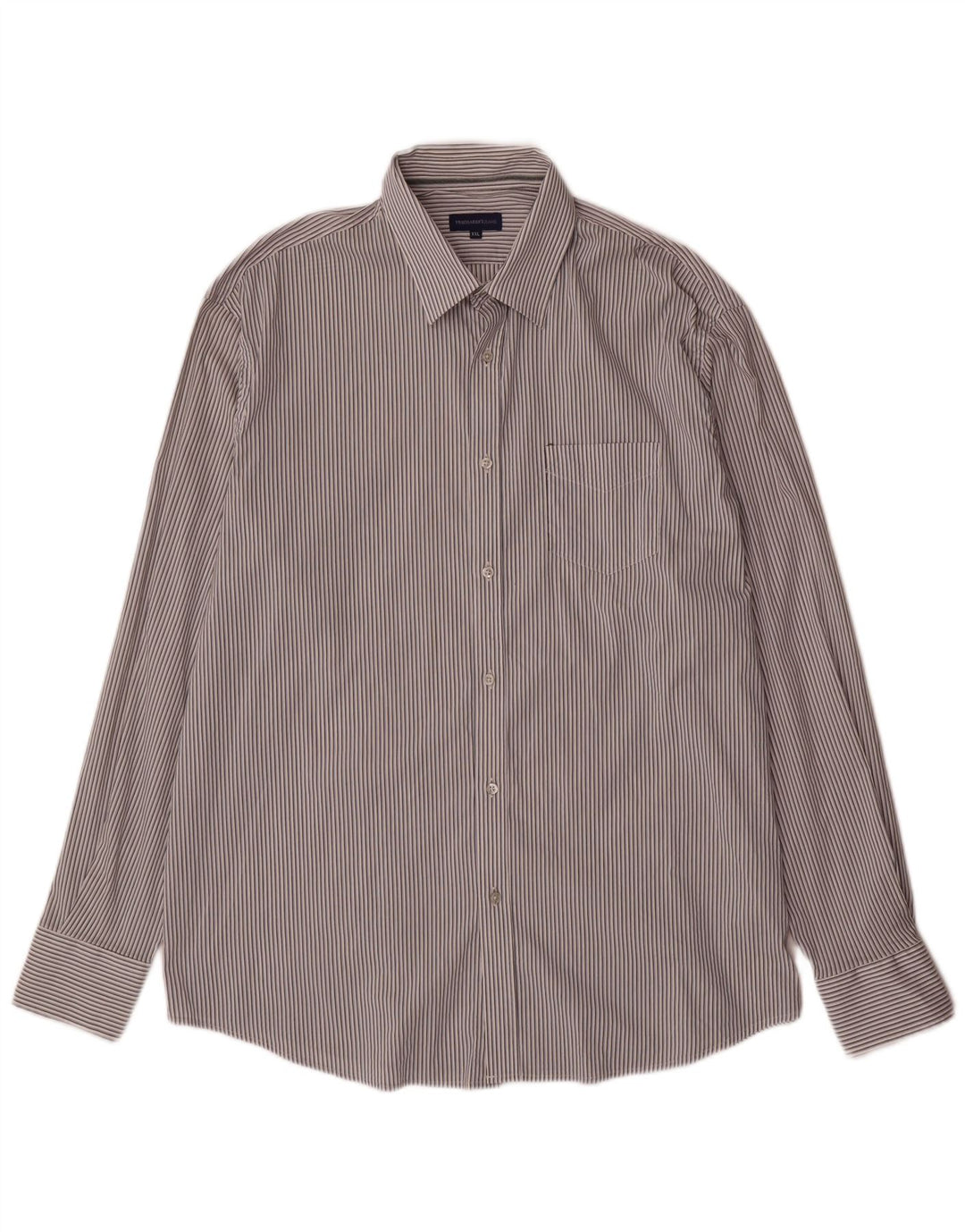 Camisa masculina Trussardi Jeans 2XL listrada branca