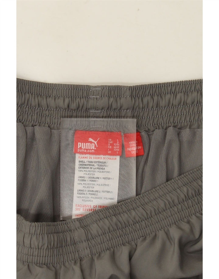 Calça de treino masculina Puma grande poliéster cinza