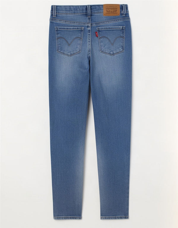 Levi's Girls 710 Super Skinny Jeans 7-8 Anos W20 L23 Azul Algodão