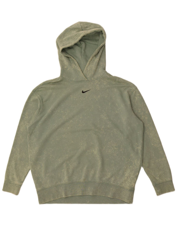 Moletom com capuz Nike masculino solto ajuste verde médio tie-dye algodão