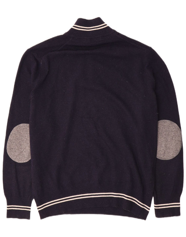 Suéter masculino North Sails com zíper e gola 2XL lã azul marinho