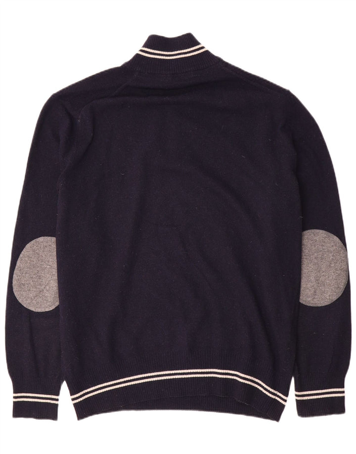 Suéter masculino North Sails com zíper e gola 2XL lã azul marinho