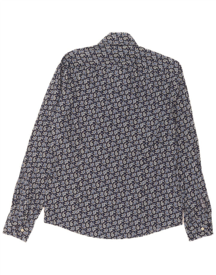 Camisa masculina Venti edição limitada médio azul marinho algodão paisley