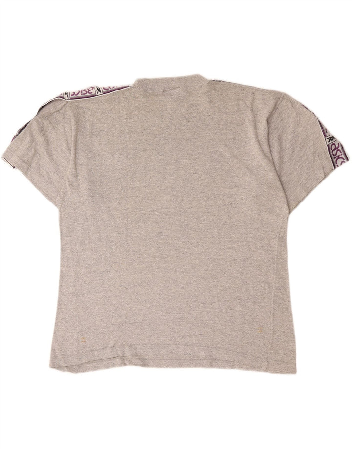 Camiseta Asics masculina gráfica Top cinza médio manchado acrílico
