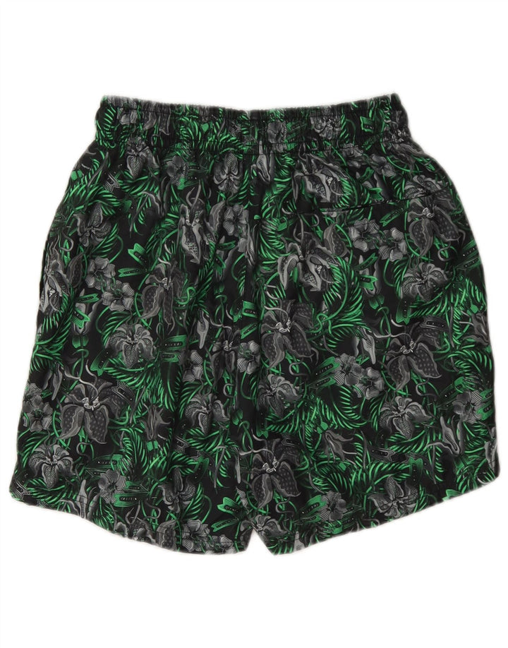 Shorts de natação masculino Nike pequeno verde floral poliéster