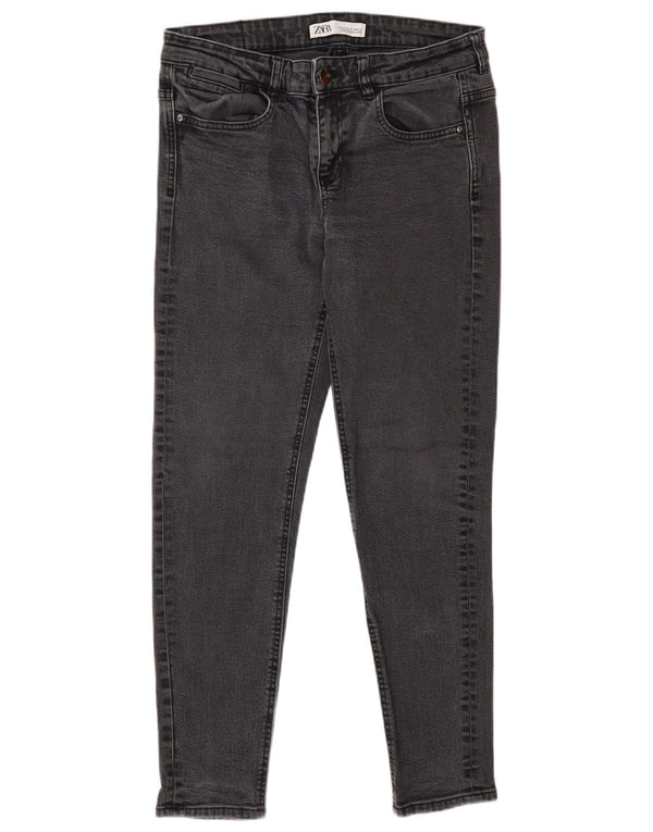 Zara Jeans Skinny Feminino EU 40 Médio W30 L28 Algodão Cinza
