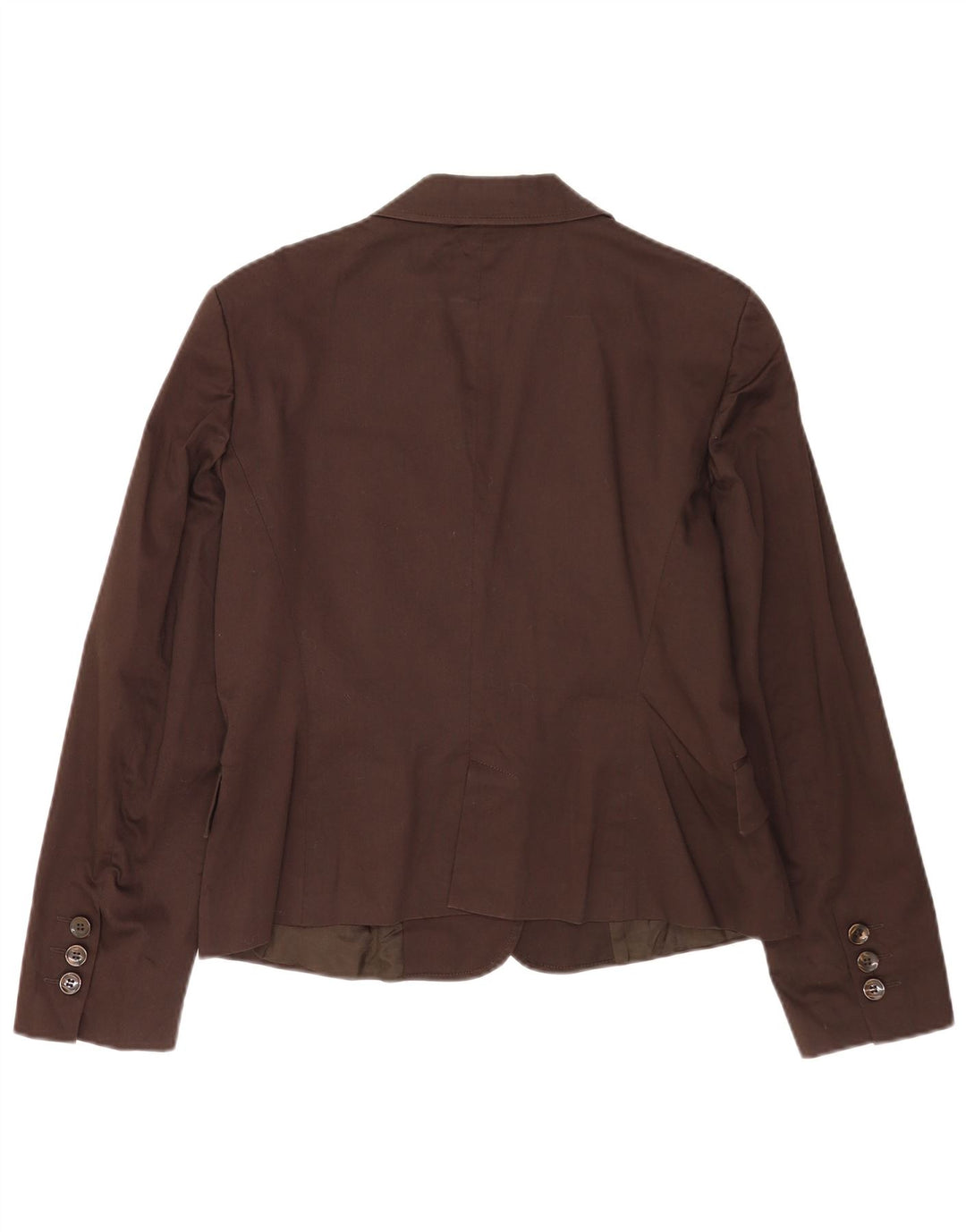 Jaqueta blazer feminina Zara com 2 botões UK 18 XL algodão marrom
