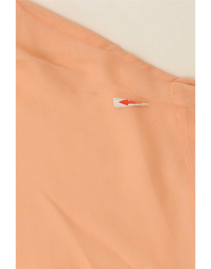 Blusa feminina vintage top IT 44 seda laranja média