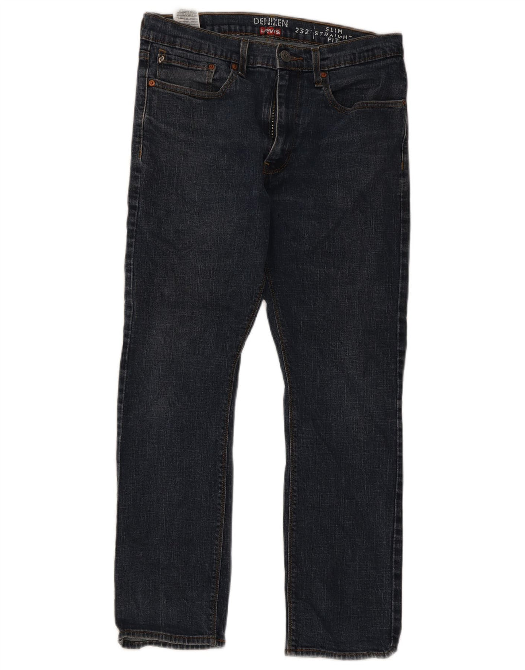 Levi's Mens Denizen Slim Straight Jeans W34 L30 Azul Marinho Algodão