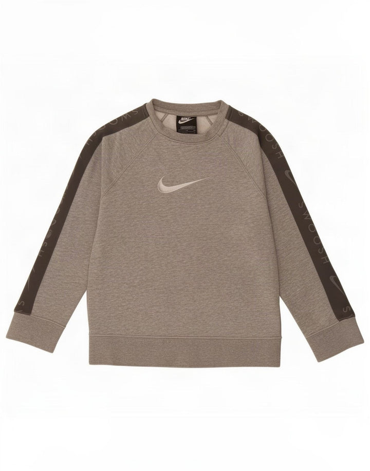 Moletom gráfico Nike Boys Jumper 8-9 anos pequeno cinza algodão