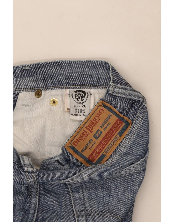 Jeans retos femininos Diesel W26 L32 algodão azul