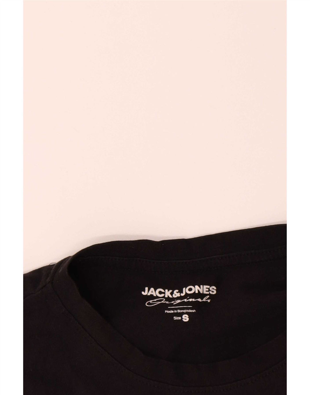 Camiseta masculina Jack & Jones top pequeno algodão preto