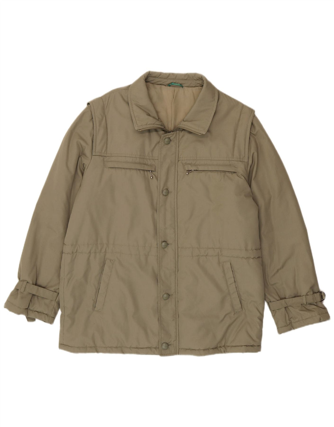 Jaqueta masculina acolchoada Canda IT 54 2XL poliéster cáqui