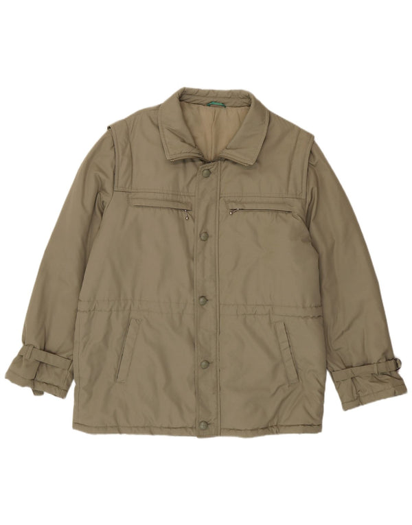 Jaqueta masculina acolchoada Canda IT 54 2XL poliéster cáqui