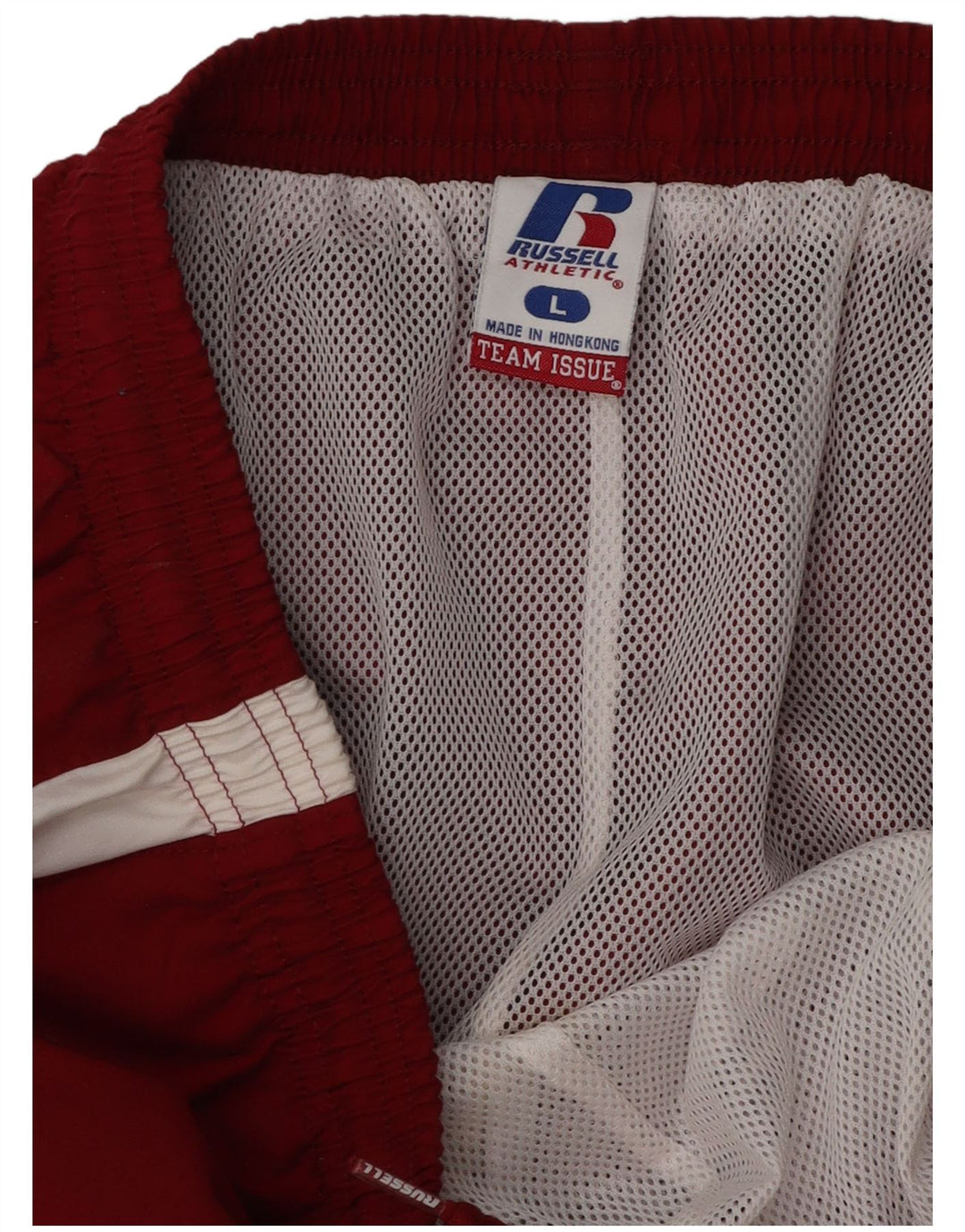 Calça de treino masculina RUSSELL ATLÉTICA grande bloco colorido Borgonha