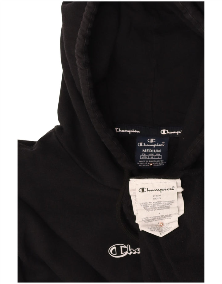 CHAMPION Suéter masculino com capuz médio algodão preto