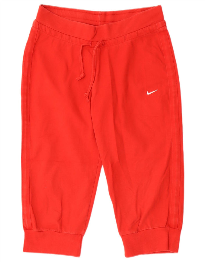 Nike Womens Bermuda Sport Shorts UK 12 Médio Algodão Vermelho