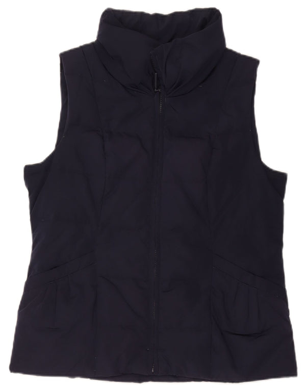 Colete acolchoado feminino Monsoon UK 14 poliéster azul marinho médio