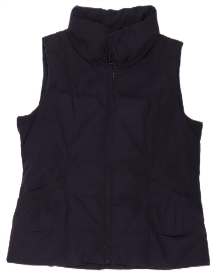 Colete acolchoado feminino Monsoon UK 14 poliéster azul marinho médio