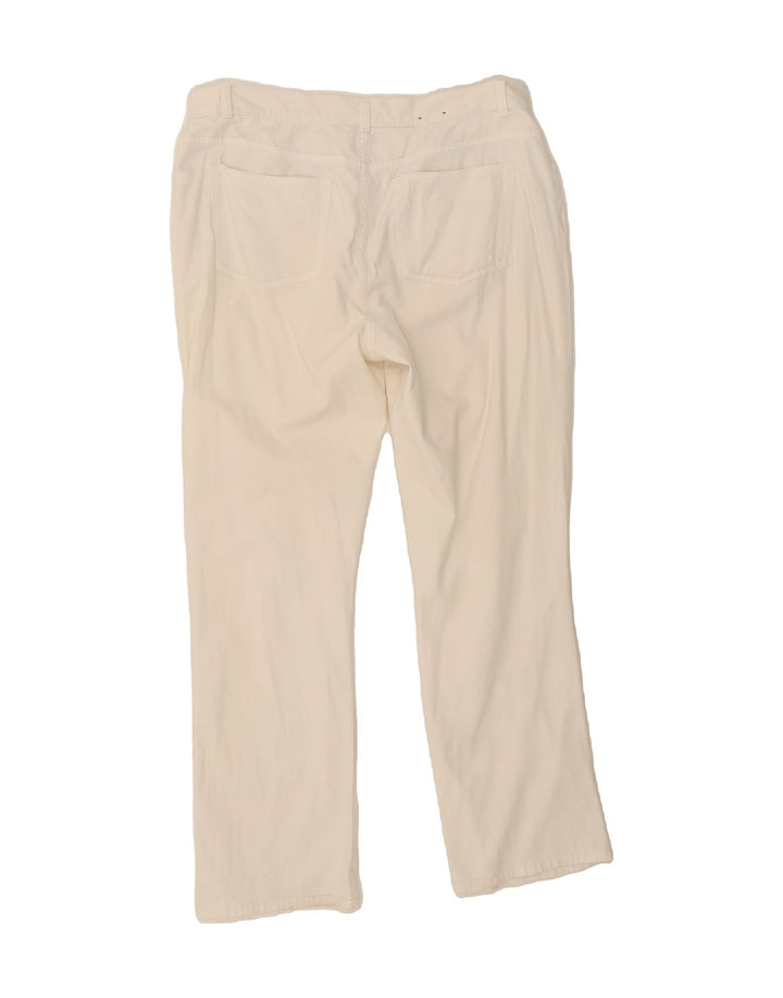 CHAPS Womens Straight Casual Trousers US 16 2XL W36 L32 White Cotton Vintage Chaps and Second-Hand Chaps from Messina Hembry 