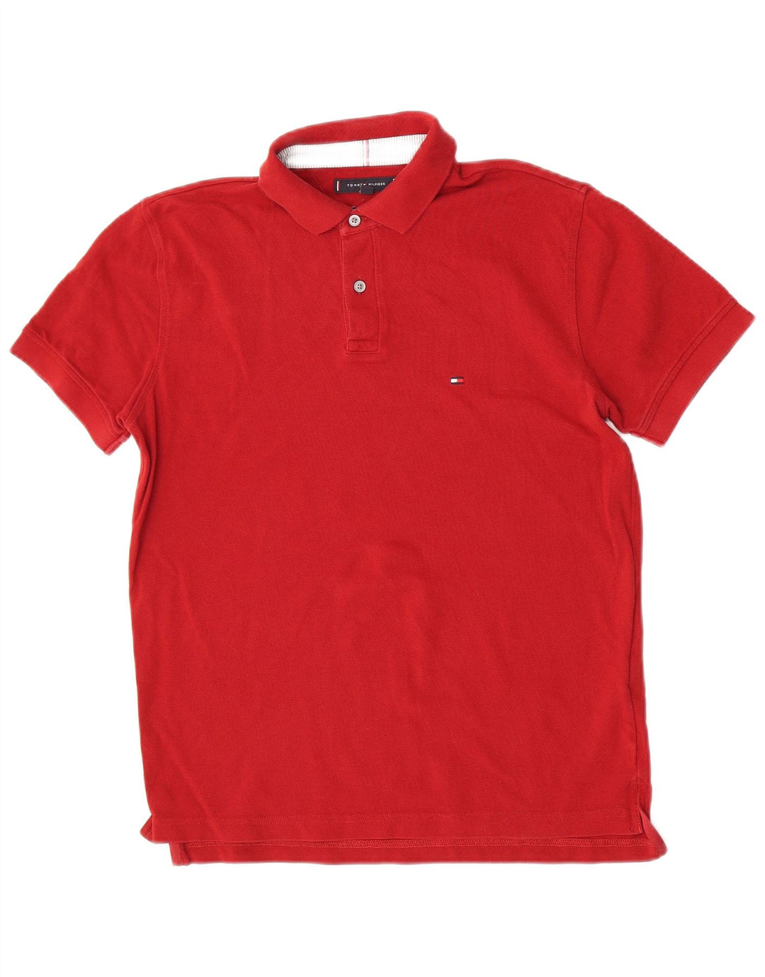 Camisa polo masculina Tommy Hilfiger Regular Fit média algodão Borgonha