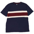 Camiseta masculina IZOD Top grande algodão colorblock azul marinho