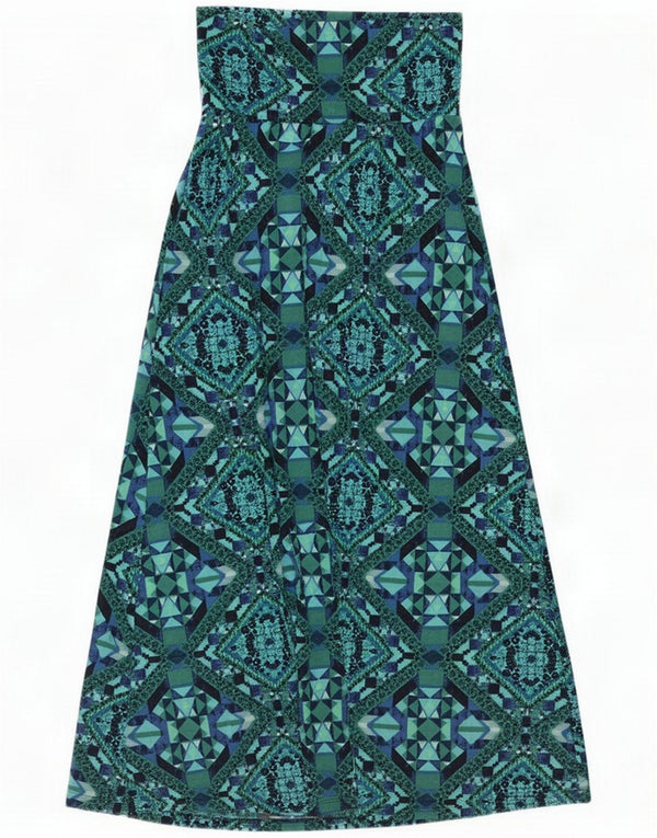 Mossimo saia maxi feminina média W28 poliéster geométrico multicolorido