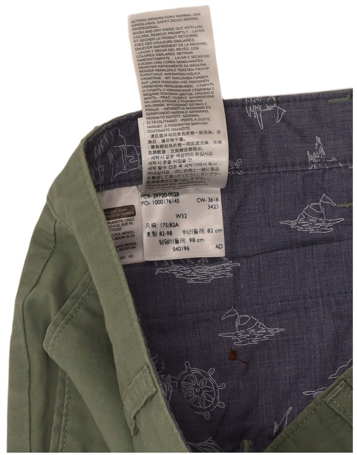 DOCKERS Mens Chino Shorts W32 Medium Khaki Cotton