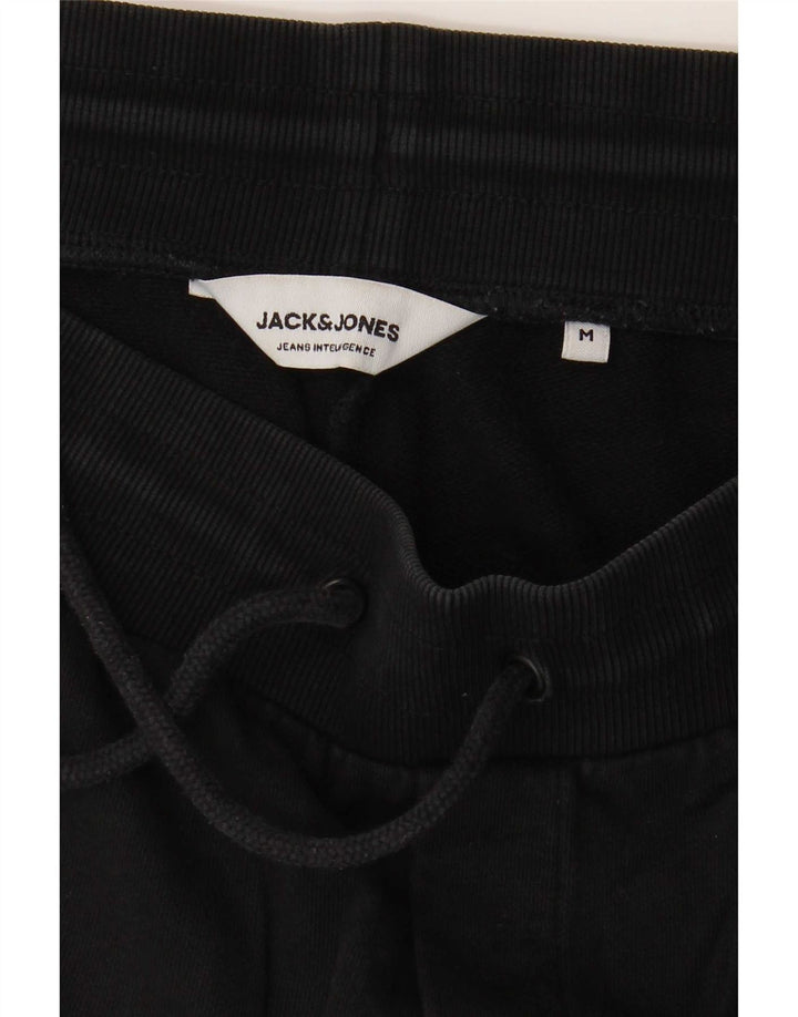 Shorts esportivos masculinos Jack & Jones médio algodão preto