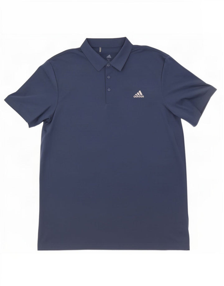 Camisa polo masculina Adidas XL azul marinho poliéster