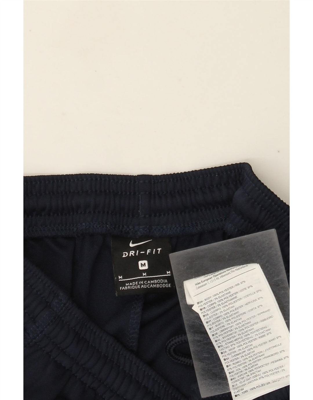 Calça de treino masculina Nike Dri Fit médio azul marinho poliéster