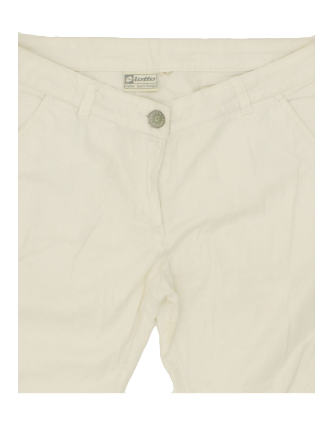 LOTTO Womens Bermuda Shorts UK 12 Medium W30  White Cotton Vintage Lotto and Second-Hand Lotto from Messina Hembry 