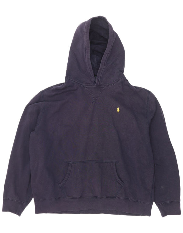 Polo Ralph Lauren moletom com capuz masculino 2XL algodão azul marinho